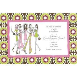 Bachelorette Party, Custom Personalized Bridal Shower Invitation, by 