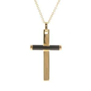    Baraka 18k Yellow Gold Cross Pendant Necklace: Baraka: Jewelry