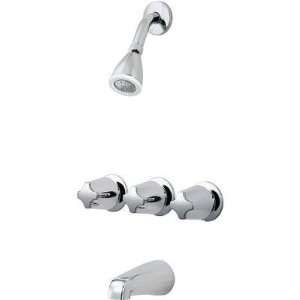  Pfister 01 111 Three Tub Multi Handle Shower, Polished 