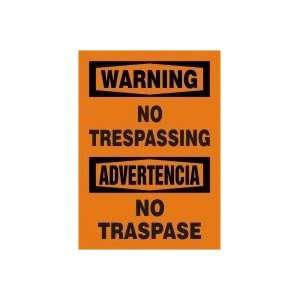  NO TRESPASSING (BILINGUAL) Sign   14 x 10 Plastic