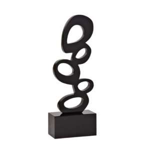  Torre & Tagus Loop Sculpture, Black: Home & Kitchen