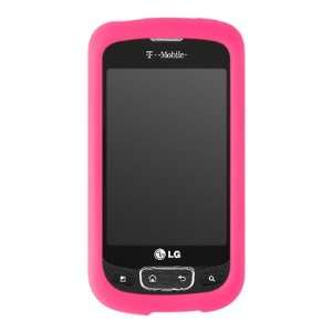  HOT PINK Soft Silicone Skin Cover Case for LG Optimus T (T 