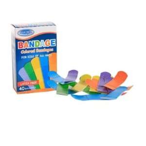  Multiple Colored 40 Count Full Size Latex Free Bandaids 