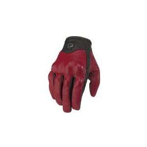    Icon Pursuit Motorcycle Gloves Red Medium M 3301 0234: Automotive