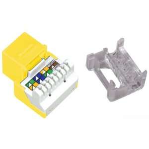  Allen Tel AT55 04 Category 5e Jack Module, Yellow, 1 Port 