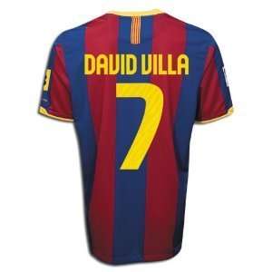  #7 David Villa Barcelona Home 10/11 Jersey (SizeL 