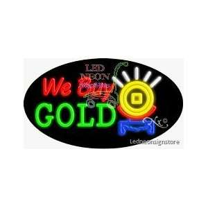  We Buy Gold Neon Sign 17 Tall x 30 Wide x 3 Deep 