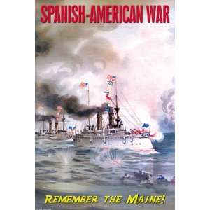  Spanish American War 20X30 Canvas Giclee: Home & Kitchen
