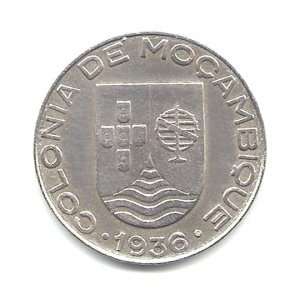   1936 Mozambique (Portuguese Colony) Escudo Coin KM#66: Everything Else