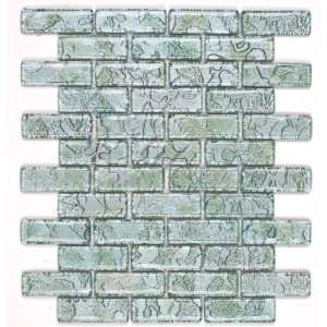   Mist Green 1 x 3 Green Temptation Series Glossy Glass Tile   13110