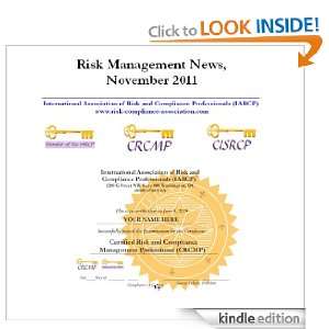 Risk Management News, November 2011 (81 A4 pages, 21136 words) George 