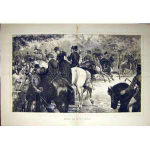   Rotten Row Season Ladies Gents Horse Riding Print 1871
