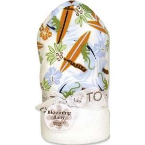  Surfs Up Hooded Towel Blooming Bouquet White: Baby
