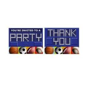 Home Team Party Invitations & Thank You Combo Pack: Toys 