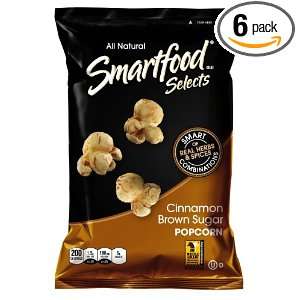 Smartfood Selects Popcorn, Cinnamon Brown Sugar, 6 Ounce Bags (Pack of 