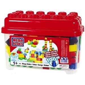  Mega Bloks Mega Value 100 Piece Building Set Ages 1+: Toys 