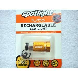 12 Volt Rechargeable LED Flashlight Spotlight   Hazard County Orange 
