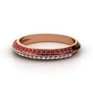  Full Frontal Pave Ring, 18K Rose Gold Ring with Diamond 