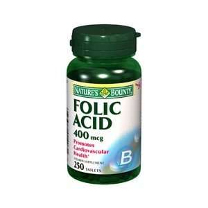  NB FOLIC ACID 400MCG 1403 250TB NATURES BOUNTY Health 