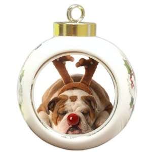  Bull Dog Christmas Holiday Ornament: Home & Kitchen