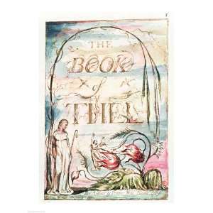  The Book of Thel; Title Page, 1789 HIGH QUALITY CANVAS 