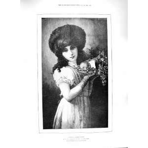 1888 BIRTHDAY CONGRATULATIONS YOUNG GIRL FRUIT BEEK: Home 