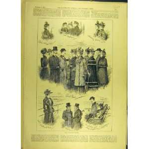  1892 Brighton Season Church Parade Social History Print 
