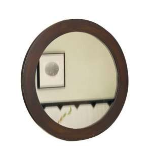   : Schon SC80026 Single Large Round Mirror, Espresso: Home Improvement