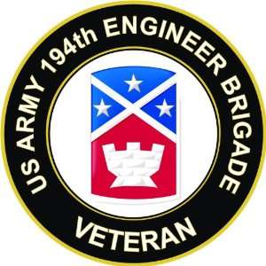  US Army Veteran 194th Engineer Brigade Decal Sticker 3.8 