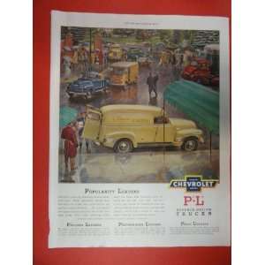 Chevrolet. 1950 Print Ad (50s street sean) Orinigal Vintage Post 