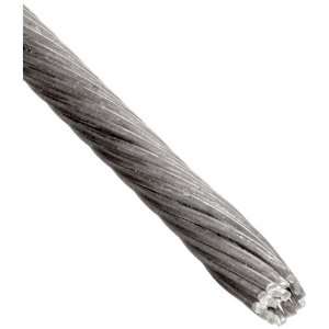  Stainless Steel 302/304 Wire Rope, 1x19 Strand, 5/32 Bare 