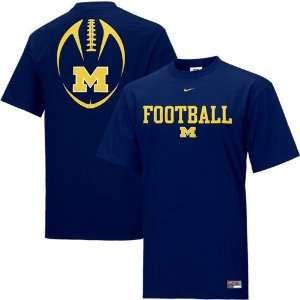   Michigan Wolverines Navy Blue Team Issue T shirt: Sports & Outdoors