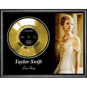  Taylor Swift Love Story Framed Gold Record A3: Musical 