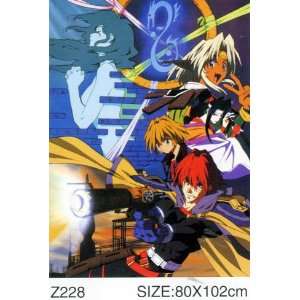  Outlaw Star Entire Cast Z228 Wall Scroll Out Of Print Rare 