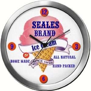  SEALES 14 Inch Ice Cream Metal Clock Quartz Movement 