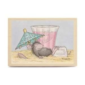   : House Mouse Mounted Rubber Stamp 3X4.5 Keeping Cool: Home & Kitchen