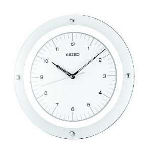   Quiet Sweep Second Hand Clock Curved Glass Crystal White Dial: Watches
