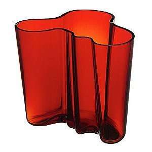 Aalto Flaming Red Vase by Iittala 