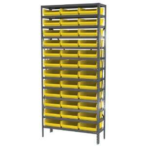   Unit with 13 Shelves and 36 30170 Shelf Bins, Grey