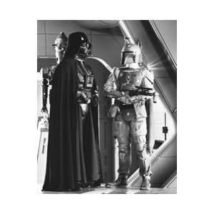  Star Wars Vader and Boba Fett Black and White Print: Home 