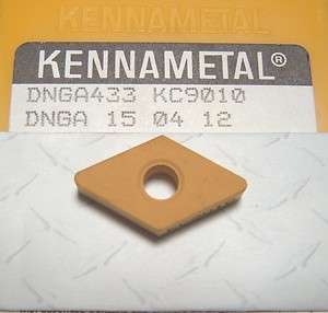 100 PCS KENNAMETAL DNGA 433 150412 GRADE KC9010 GOLD COATED CARBIDE 