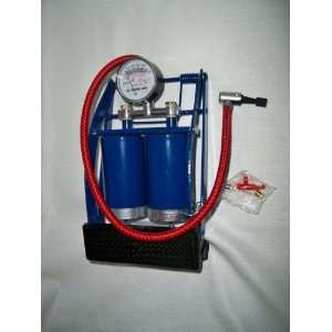  Double Cylinder Foot Pump Air Compressor Tires Inflate 