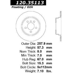  Centric Premium Brake Rotor 120.35113 Automotive