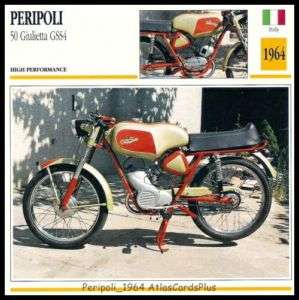 Motorcycle Card 1964 Peripoli 50 Giulietta GSS4 Morini  