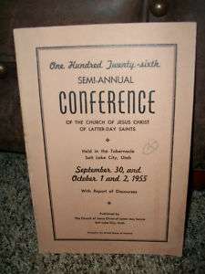 October 1955 LDS CONFERENCE REPORT Mormon Book  