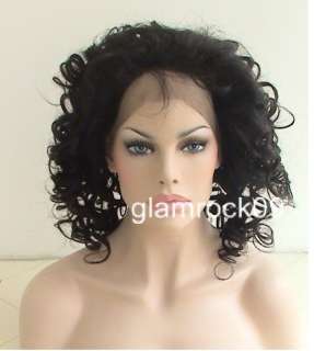 Full Lace Cap 100% Indian Remy Human Hair Wig 14 Curly  