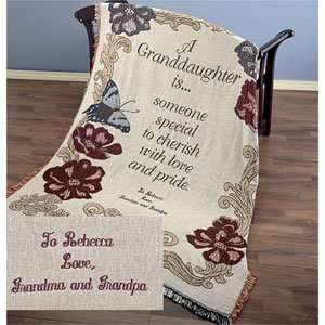  Personalized Granddaughter Throw