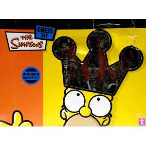  The Simpsons Chess Set   Antiqued Metal Sytle: Toys 
