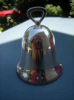 Reed and Barton Silverplated Christmas bell ornament, Rings  