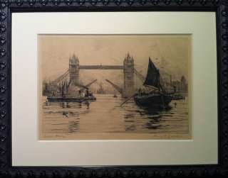 Henry G. Walker   Signed Etching   Tower Bridge (London)  